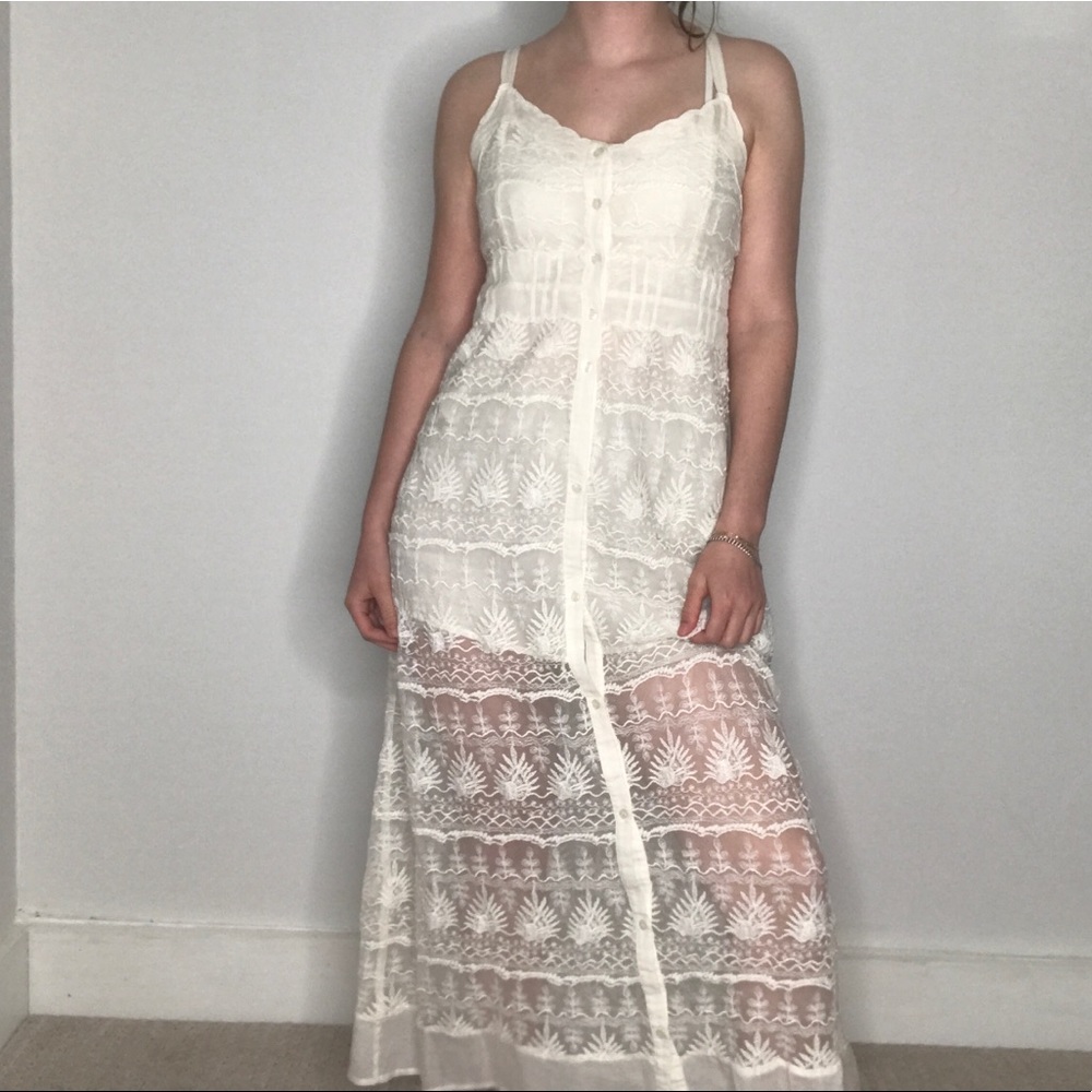 Boho lace maxi dress